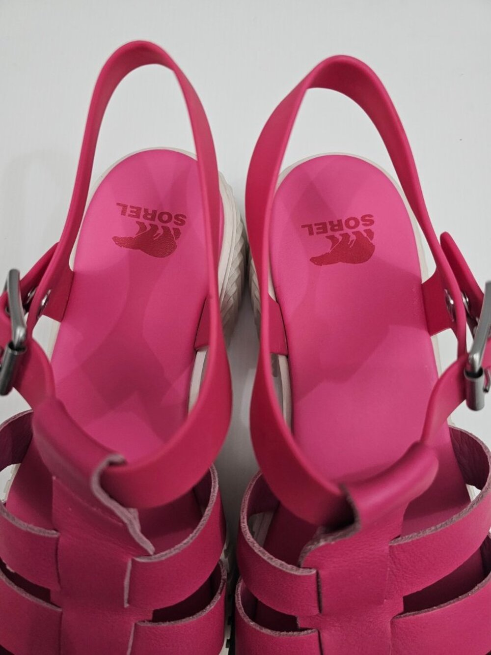 Sorel Ona Fisherman Streetworks Platform Sandal Women 10.5 Pink Chunky Lug Sole - Picture 9 of 16